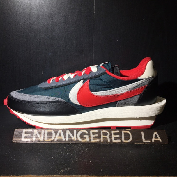 Nike Waffle Sacai Undercover Midnight Spruce University Red