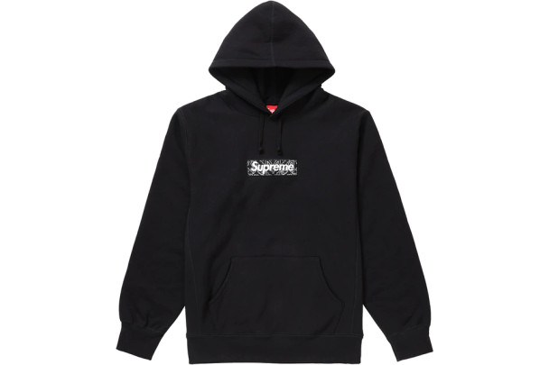 Supreme Hoodie Bandana Box Logo Black F/W 19'