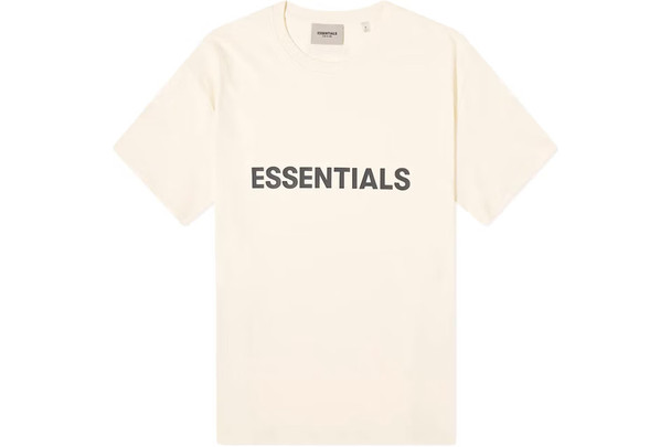 Fear of God ESSENTIALS Boxy Tee Applique Logo Cream