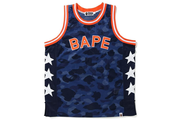 美品 BAPE COLOR CAMO BASKETBALL TANK TOP BAPE Color Camo Basketball Tank Top Navy Men's - SS22 - US