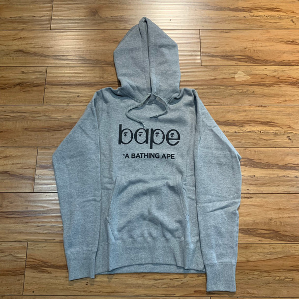 BAPE Patch Logo Pullover Hoodie Grey