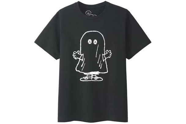 KAWS x Uniqlo x Peanuts Ghost Tee Black