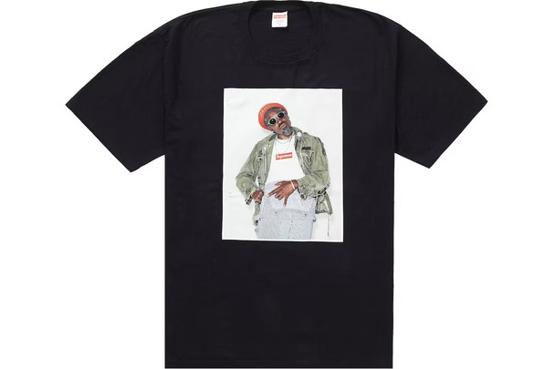 Supreme Andre 3000 Tee Black F/W 22'