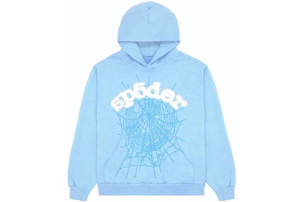 Spider Sky Blue Web Hoodie S/S 23'