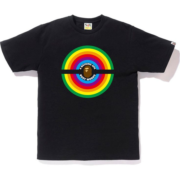 BAPE Rainbow Busy Works Tee Black