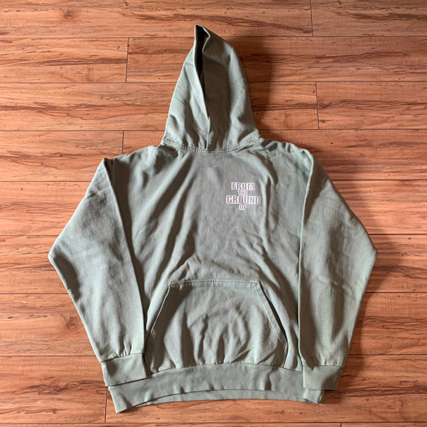 From The Ground Up Rose Hoodie Sage Green