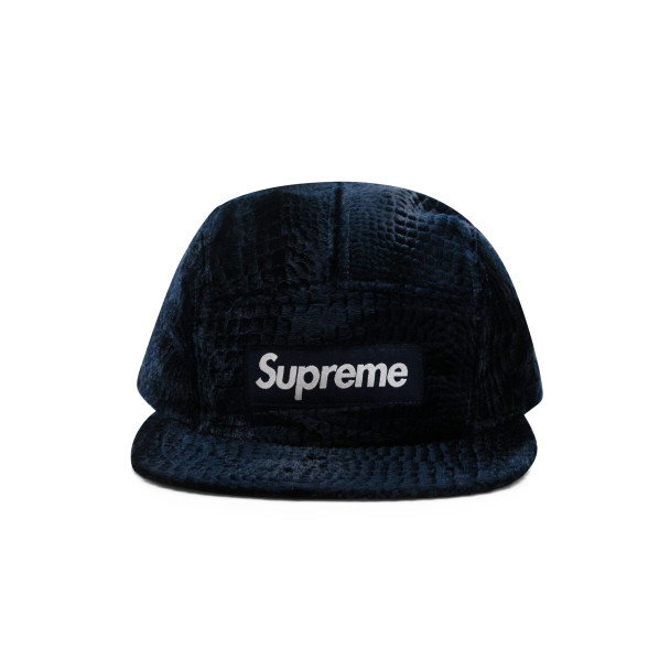 Supreme Embossed Croc Camp Cap Hat Black F/W 16'