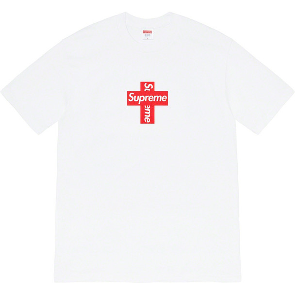 Supreme Cross Box Logo Tee White F/W 20'