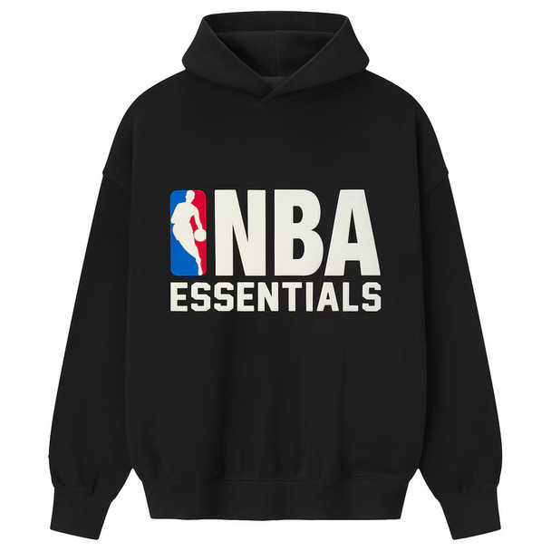 Fear of God ESSENTIALS NBA Hoodie Black F/W 24'