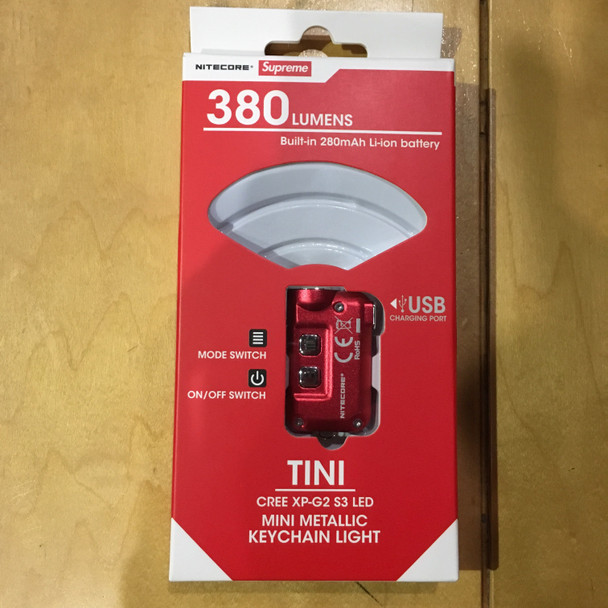 Supreme Keychain Nitcore Tini Light Red F/W 19'