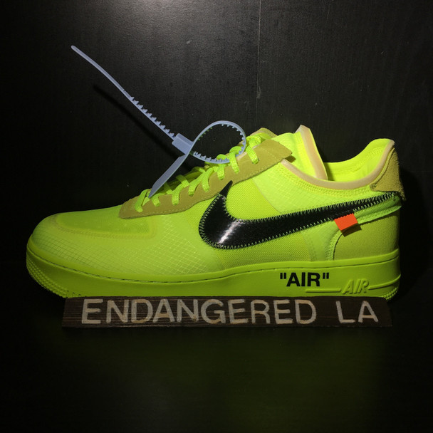 靴 Off-White/Nike AirForce1 LowVolt Nike Air Force 1 Low Off-White Volt Men's - AO4606-700 - US