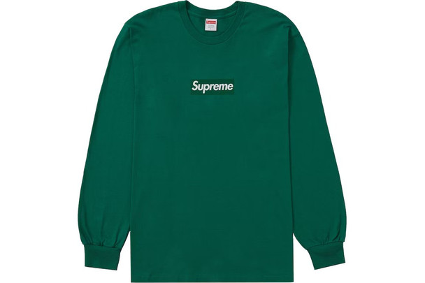 Supreme Box Logo L/S Tee Light Pine F/W 20'