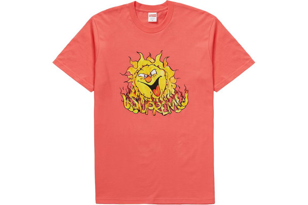 Supreme Sun Tee Bright Coral F/W 20'