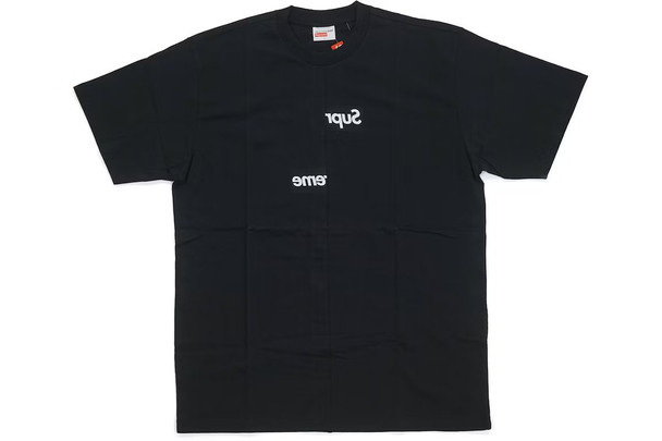 Supreme CDG Split Box Logo Tee Black F/W 18'