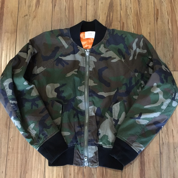 Fear of God Camouflage Bomber Jacket 15'-16' Sz S (#7738)