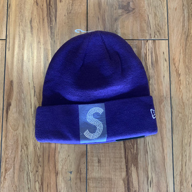 Supreme New Era Swarovski S Logo Beanie Purple (#8341