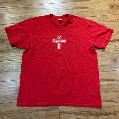 Supreme Box Logo T-Shirt White & Red F&F Size XL Retro Yeezy Air  Travis Tee