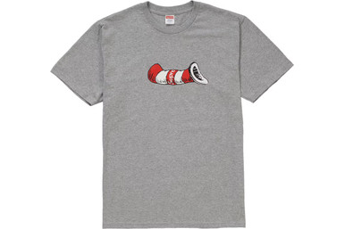 Supreme Cat In The Hat Tee Grey F/W 18'