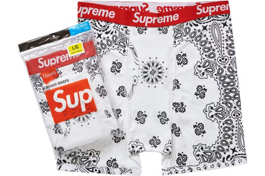 Supreme Hanes Bandana Boxer Briefs White F/W 22'