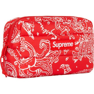 Supreme Puffer Side Bag Red Paisley - FW22 - US