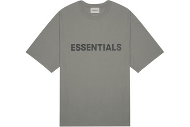 Fear of God ESSENTIALS Boxy Tee Applique Logo Charcoal S/S 20'