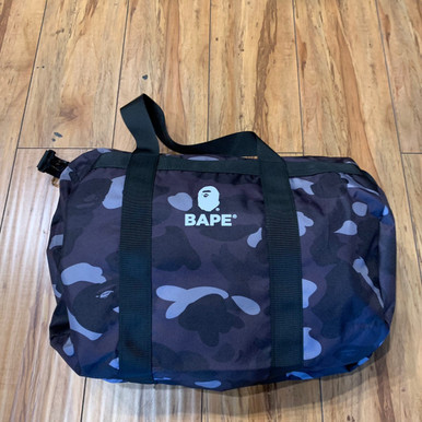 A Bathing Ape Black Camo Duffle Bag Black OS