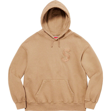 【Light Tan】Overdyed SUPREME Supreme Overdyed S Logo Hoodie Tan S/S 23'