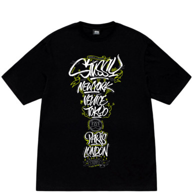 Born x Raised / Stussy Handstyle Tee Black Sz L (#10286)