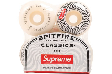 Supreme Spitfire Classics トラックとウィールセット Supreme Spitfire Classic Wheels (Set of 4) White 53MM