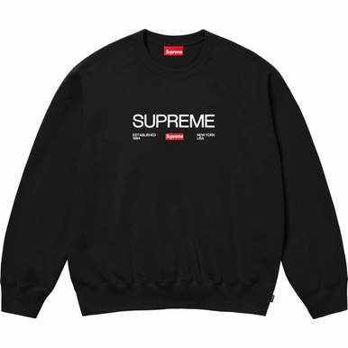 Supreme Established Crewneck Heather Grey S/S 24