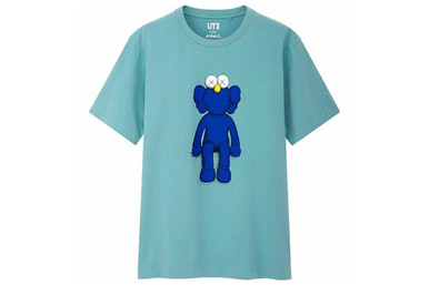 Kaws x Uniqlo x Sesame Street Cookie Monster Tee White