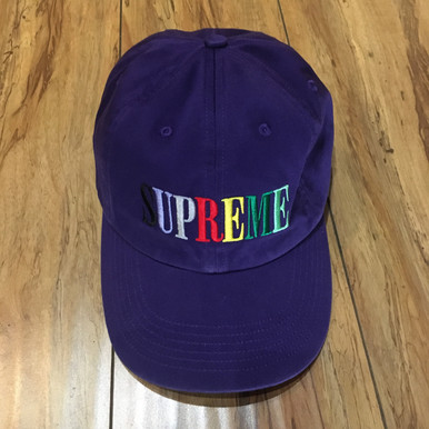 Supreme Hat Multicolor Logo Purple 6 Panel F/W 20 