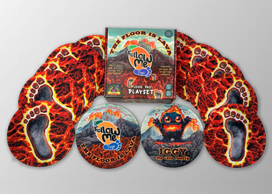 The Floor is Lava Floor Pad Playset (12pc) Featuring Iggy the