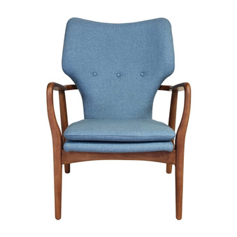 Finn Juhl Style Model 1 Chair in Blue