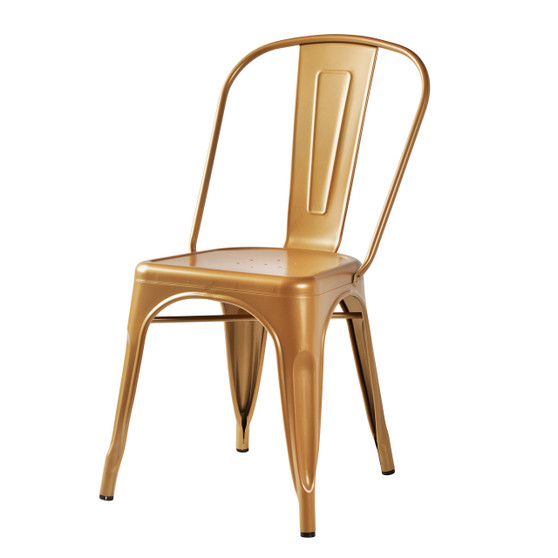 Bastille Side Chair in Gold