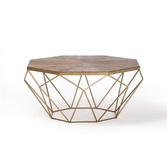 Marlow Geometric Reclaimed Elm Coffee Table