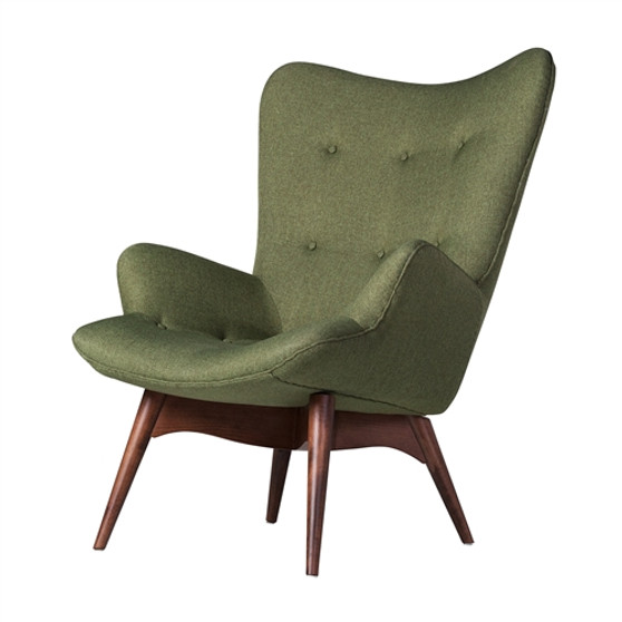Featherston Style Contour Chair in Green