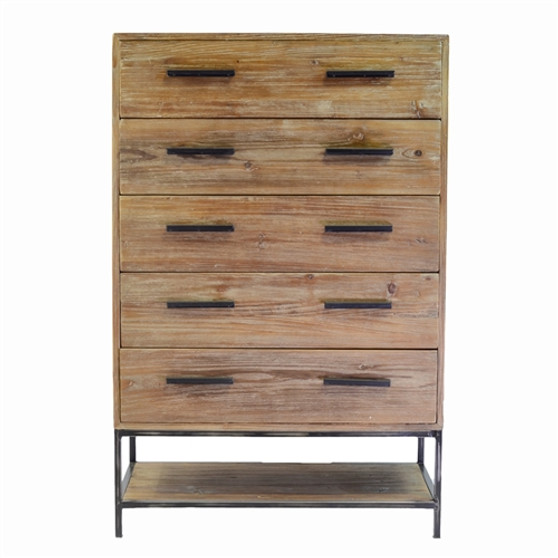 Elegant Reclaimed 5 Drawer Dresser