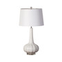 White Rippled Ceramic Table Lamp