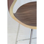 Satine Molded Plywood Bar Stool With Metal Legs