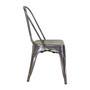 Bastille Side Chair in Matte Galvanized Steel