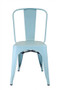 Bastille Side Chair in Matt Blue Galvanized Steel