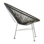 Acapulco Indoor / Outdoor Lounge Chair, Grey Weave on White Frame