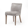Ariel Dining Chair in Distressed Grey Leather