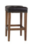 Ash Counter Stool in Biker Black Leather