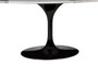 Saarinen Style Tulip Marble Dining Table, 77" Oval