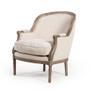 Bergere Occasional Chair in Natural White