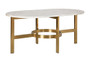 Versailles Marble Coffee Table in Antique Brass