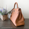 HERMES Kelly 32 Gold Togo Palladium Hw