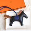 HERMES Rodeo MM Noir/ Gold/ Bleu Saphir *New